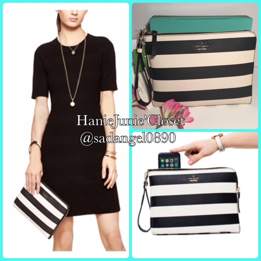 ‼️SALE‼️KATE SPADE EVERPURSE STRIPE CHARGE POUCH